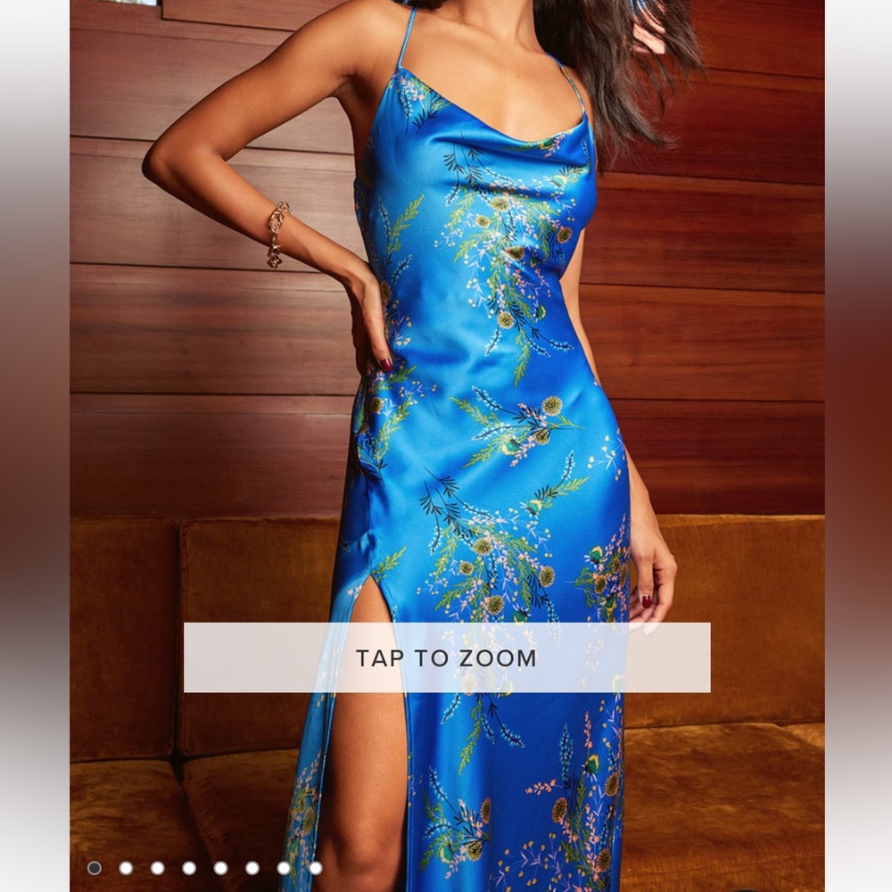 Lulus - Electric Blue satin dress
